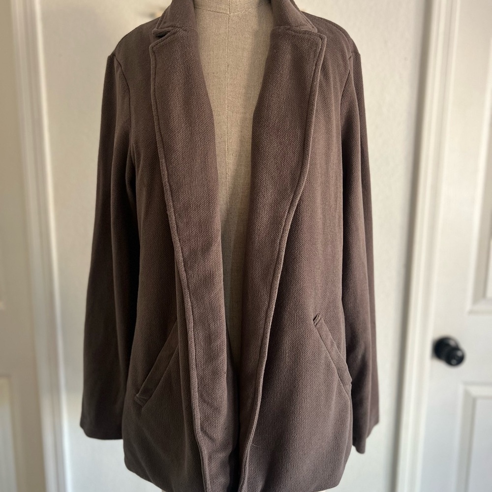 Women’s Matty M Brown Women's Business Casual Blazer Jacket Boyfriend Blazer